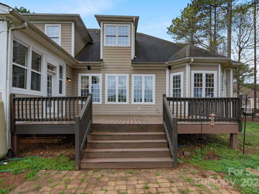 116 Whispering Cove Court, Mooresville, NC 28117.  MLS# CAR4242039, YatesRealty ID 23399. Rear Patio with Trex