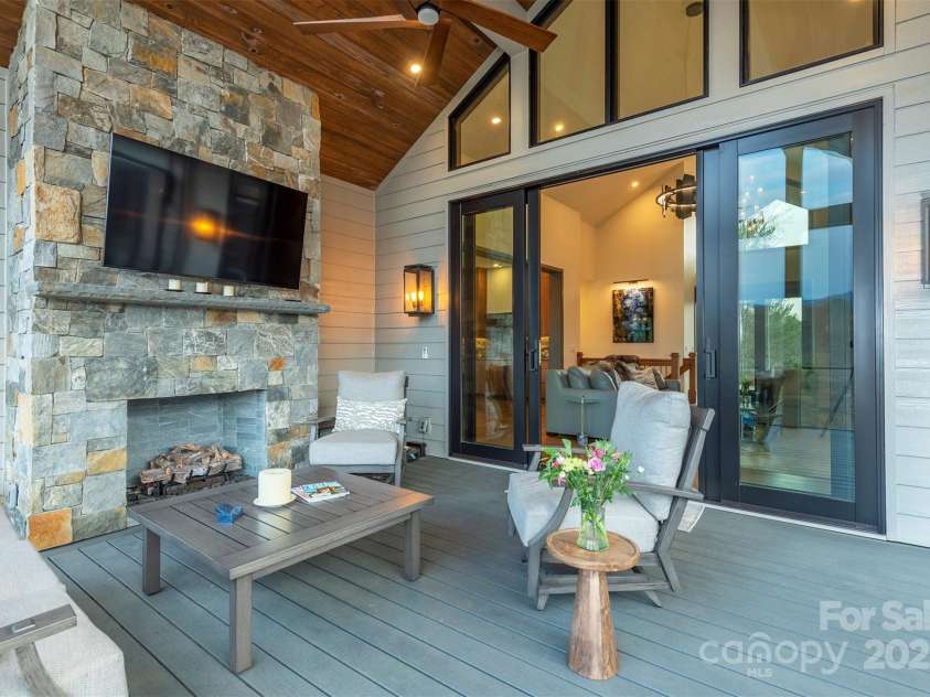 158 Riverbend Forest Drive, Asheville, NC 28805.  MLS# CAR4240684, YatesRealty ID 23402. Incredible deck space off main level