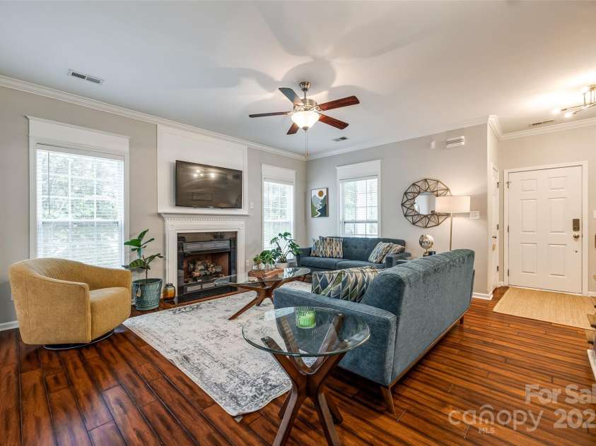 1206 Craig Avenue, Lancaster, SC 29720.  MLS# CAR4264315, YatesRealty ID 23404. Living room with Gas log fireplace