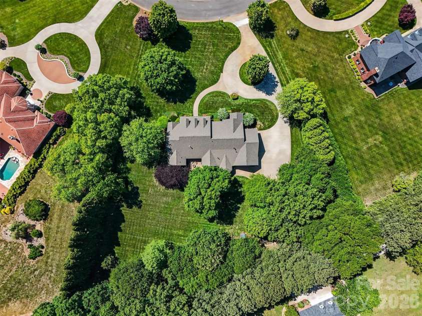 1422 Stone Gate Drive, Shelby, NC 28150.  MLS# CAR4358985, YatesRealty ID 23404. Aerial view of entire property...so impressive!