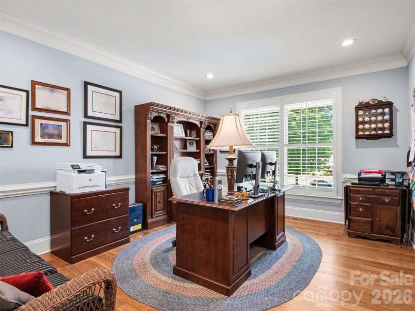 1422 Stone Gate Drive, Shelby, NC 28150.  MLS# CAR4358985, YatesRealty ID 23404. The office is located to the right of the foyer.