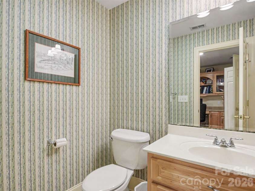 1422 Stone Gate Drive, Shelby, NC 28150.  MLS# CAR4358985, YatesRealty ID 23404. Upstairs half bath