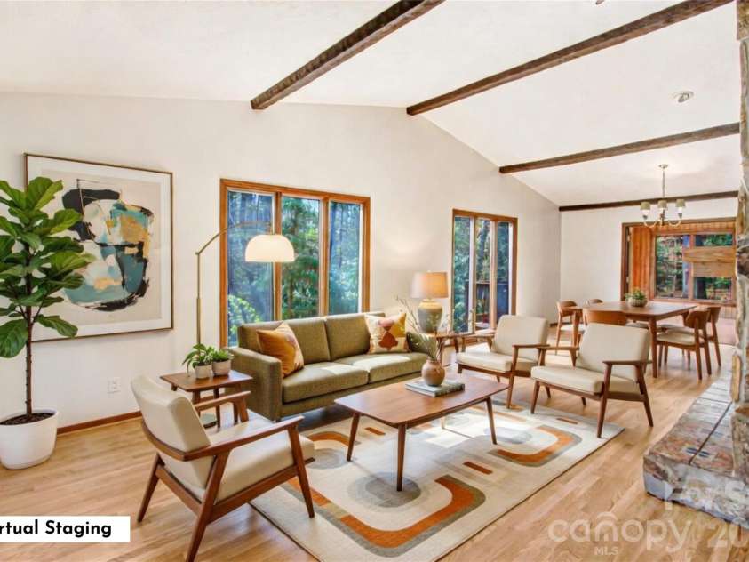 540 Chickadee Lane, Brevard, NC 28712.  MLS# CAR4363992, YatesRealty ID 23422. Virtual Staging