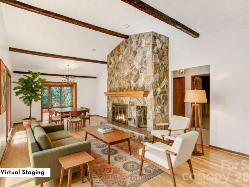 540 Chickadee Lane, Brevard, NC 28712.  MLS# CAR4363992, YatesRealty ID 23422. Virtual Staging