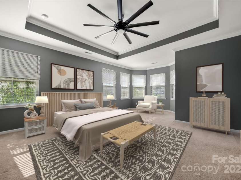 13929 Tilesford Lane, Huntersville, NC 28078.  MLS# CAR4199840, YatesRealty ID 23428. Virtually staged primary