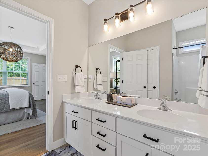 218 Water Leaf Drive, Weaverville, NC 28787.  MLS# CAR4266652, YatesRealty ID 23436. Ensuite primary bath