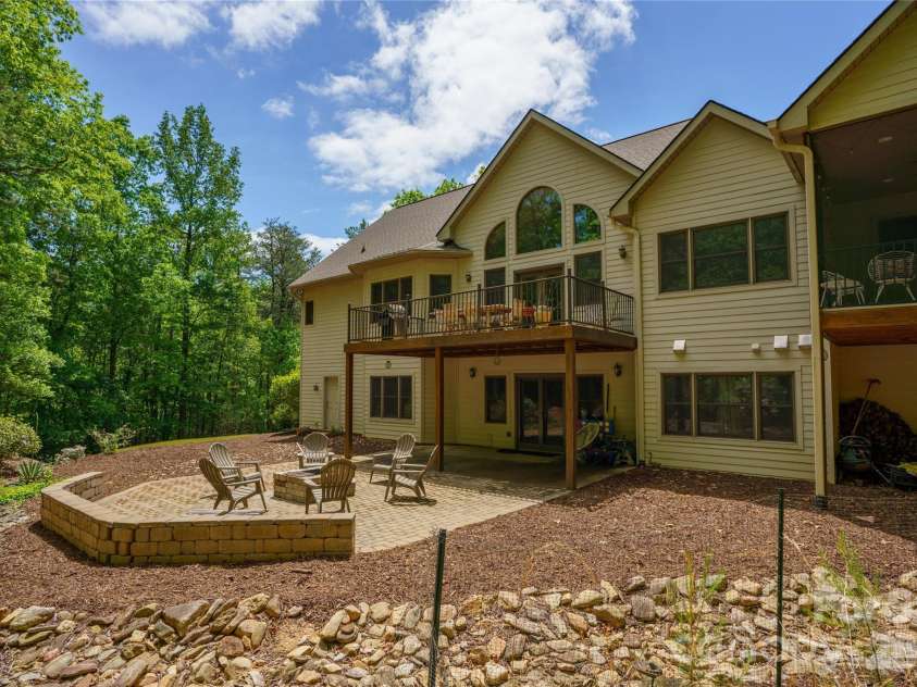 176 Hemlock Lane, Lake Lure, NC 28746.  MLS# CAR4374433, YatesRealty ID 23437. Back of Home