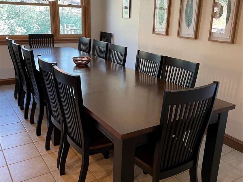 176 Hemlock Lane, Lake Lure, NC 28746.  MLS# CAR4374433, YatesRealty ID 23437. Dining table