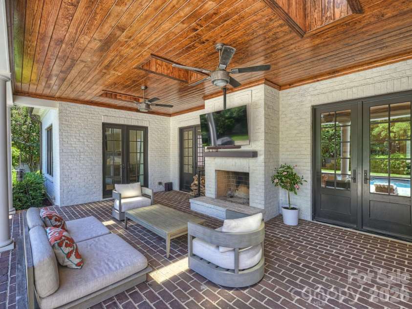 2313 Richardson Drive, Charlotte, NC 28211.  MLS# CAR4382670, YatesRealty ID 23450. Covered backyard porch