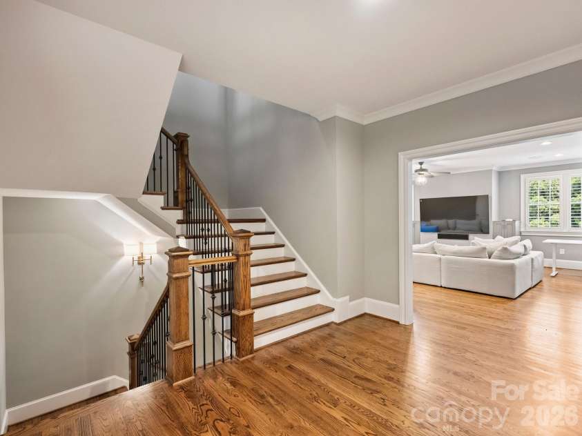 2313 Richardson Drive, Charlotte, NC 28211.  MLS# CAR4382670, YatesRealty ID 23450. Staircase to upper level