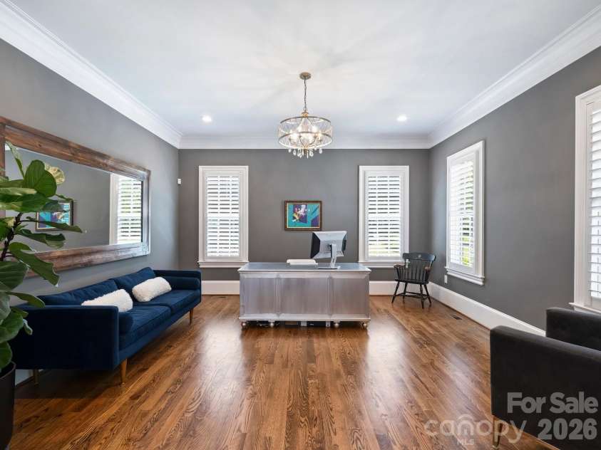 2313 Richardson Drive, Charlotte, NC 28211.  MLS# CAR4382670, YatesRealty ID 23450. Study off the foyer