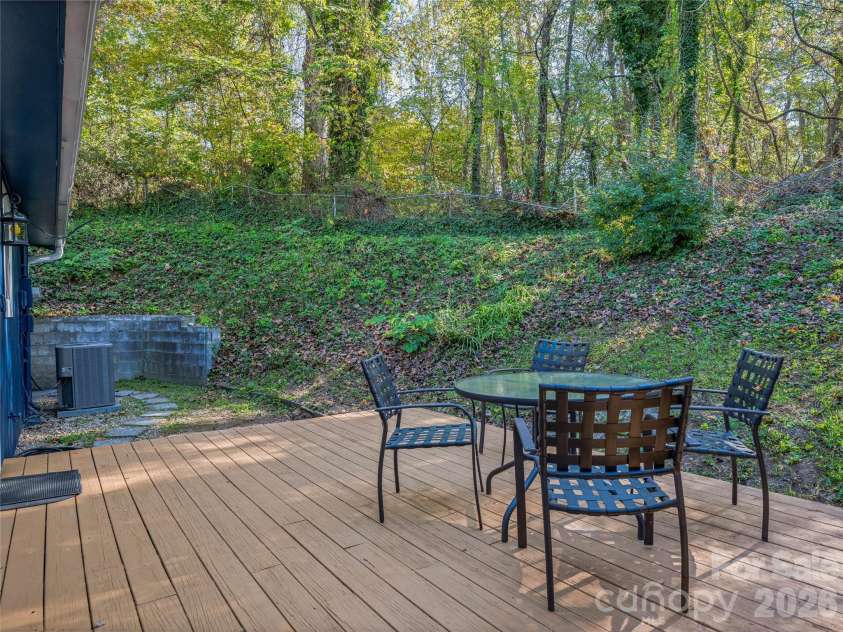 5 West Cove Street, Weaverville, NC 28787.  MLS# CAR4310907, YatesRealty ID 2346. Private back porch area