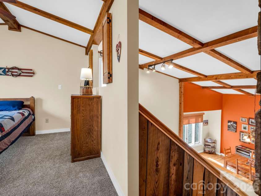 78 Wahuhu Court, Brevard, NC 28712.  MLS# CAR4369792, YatesRealty ID 23466. View of Lower Level from Upper Level