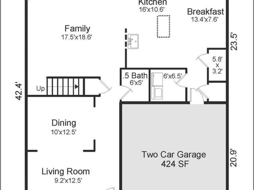 141 Wheatfield Road, Fletcher, NC 28732.  MLS# CAR4375463, YatesRealty ID 23468. Floor plan main level
