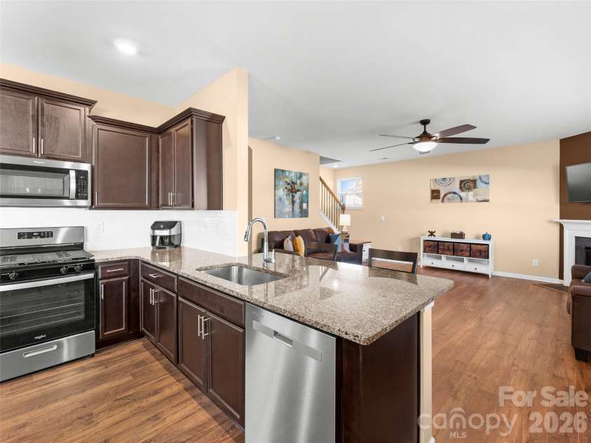 141 Wheatfield Road, Fletcher, NC 28732.  MLS# CAR4375463, YatesRealty ID 23468. Great Room/  Kitchen