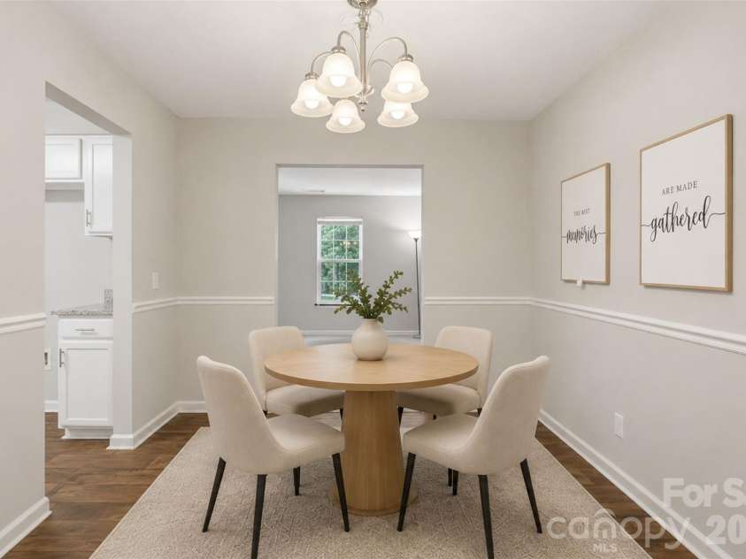 2881 Shadow Brook Court, Concord, NC 28027.  MLS# CAR4378881, YatesRealty ID 23476. Dedicated dining room - virtually staged