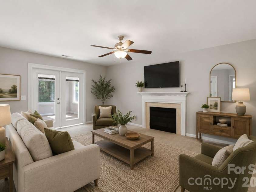 2881 Shadow Brook Court, Concord, NC 28027.  MLS# CAR4378881, YatesRealty ID 23476. Family room - virtually staged