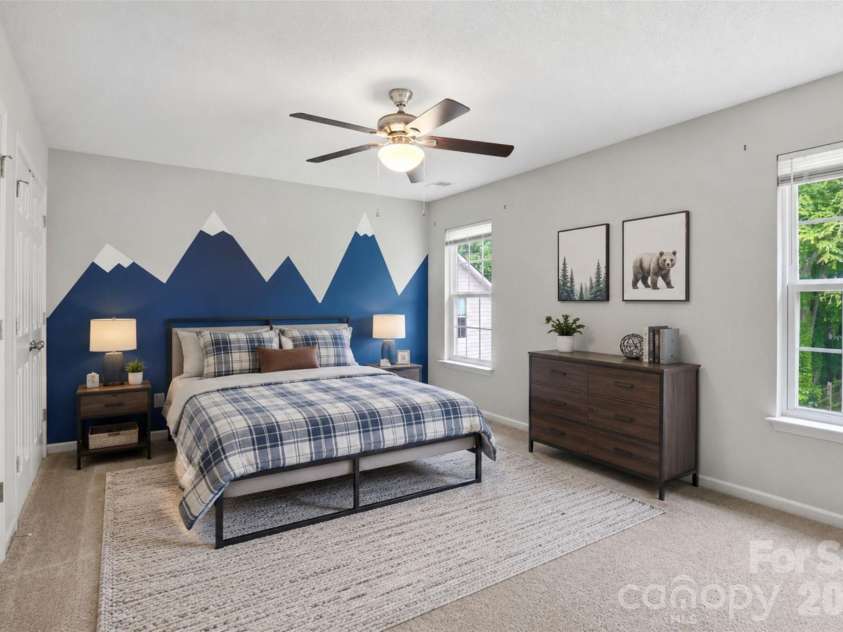 2881 Shadow Brook Court, Concord, NC 28027.  MLS# CAR4378881, YatesRealty ID 23476. Guest bedroom 1 - virtually Staged