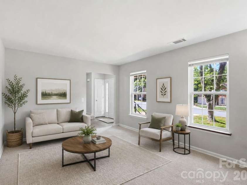 2881 Shadow Brook Court, Concord, NC 28027.  MLS# CAR4378881, YatesRealty ID 23476. Living room - virtually staged