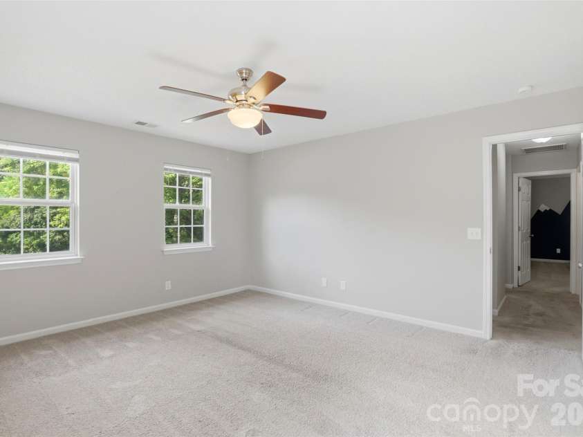 2881 Shadow Brook Court, Concord, NC 28027.  MLS# CAR4378881, YatesRealty ID 23476. Owners' bedroom