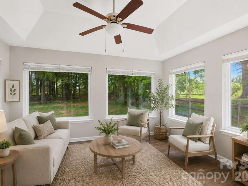 2881 Shadow Brook Court, Concord, NC 28027.  MLS# CAR4378881, YatesRealty ID 23476. Sunroom - virtually staged