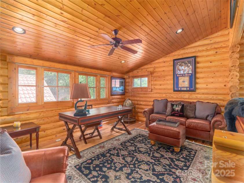 574 Leatherwood Drive, Maggie Valley, NC 28751.  MLS# CAR4275910, YatesRealty ID 23479. Loft currently being used as an office