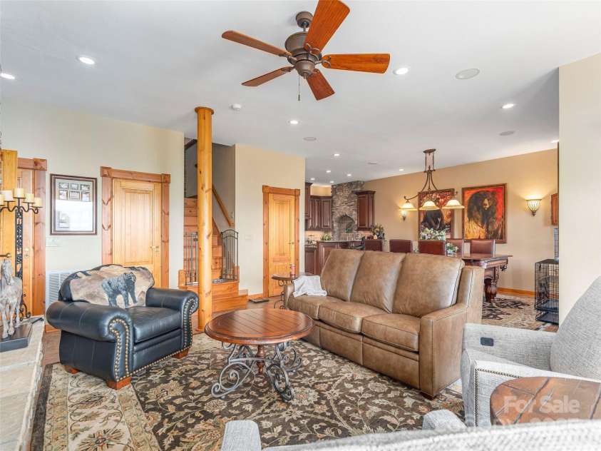 574 Leatherwood Drive, Maggie Valley, NC 28751.  MLS# CAR4275910, YatesRealty ID 23479. Wonderful gathering space
