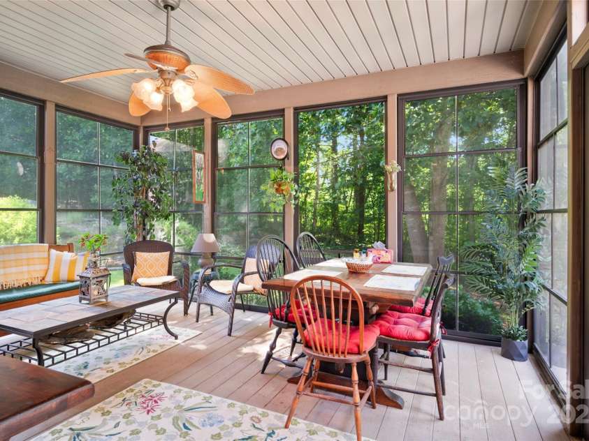 147 Bridge Lane, Tryon, NC 28782.  MLS# CAR4293368, YatesRealty ID 2348. Enclosed porch