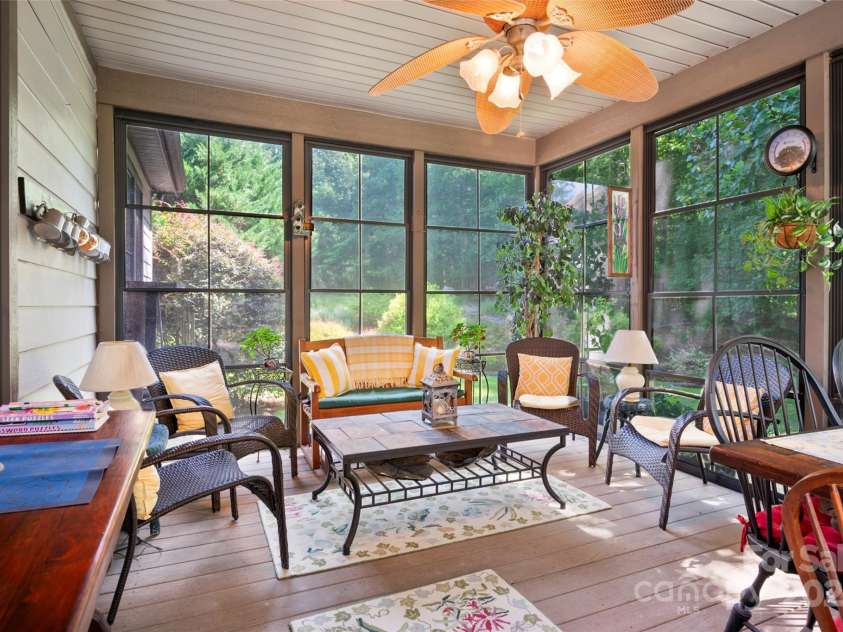 147 Bridge Lane, Tryon, NC 28782.  MLS# CAR4293368, YatesRealty ID 2348. Enclosed porch