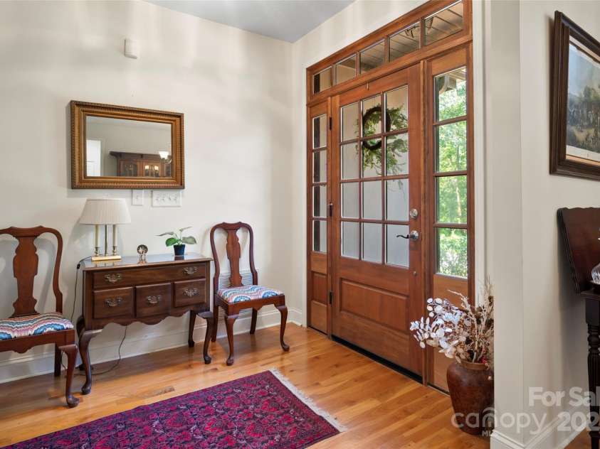 147 Bridge Lane, Tryon, NC 28782.  MLS# CAR4293368, YatesRealty ID 2348. Front Entrance 