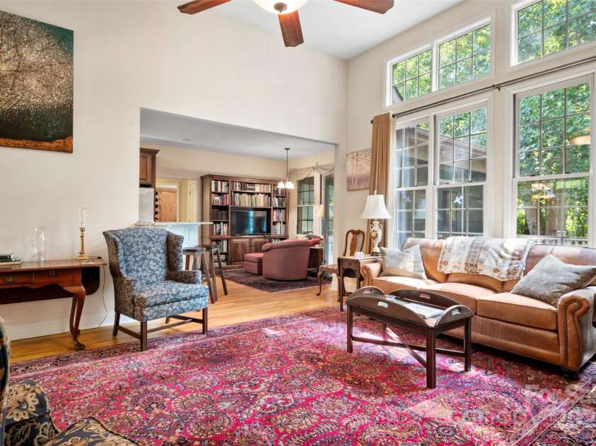 147 Bridge Lane, Tryon, NC 28782.  MLS# CAR4293368, YatesRealty ID 2348. Living room