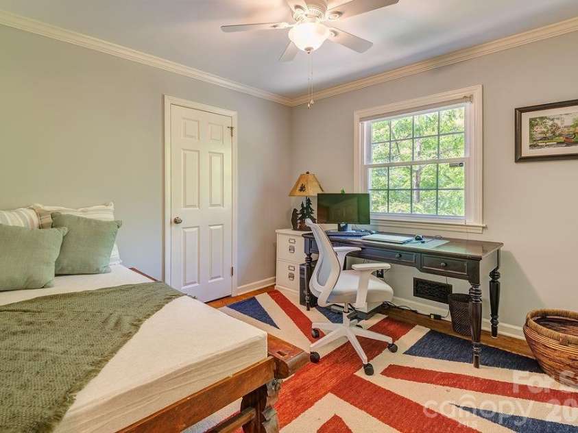 35 Dogwood Road, Asheville, NC 28804.  MLS# CAR4377400, YatesRealty ID 23486. 3rd Bedroom (currently styled as a cozy sleeping nook & 2nd office space )