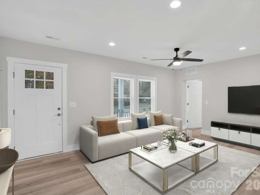 2414 Dickens Avenue, Charlotte, NC 28208.  MLS# CAR4325428, YatesRealty ID 2350. Living Room virtually staged