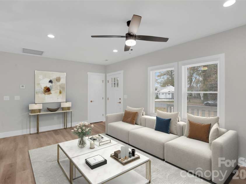 2414 Dickens Avenue, Charlotte, NC 28208.  MLS# CAR4325428, YatesRealty ID 2350. Living Room virtually staged