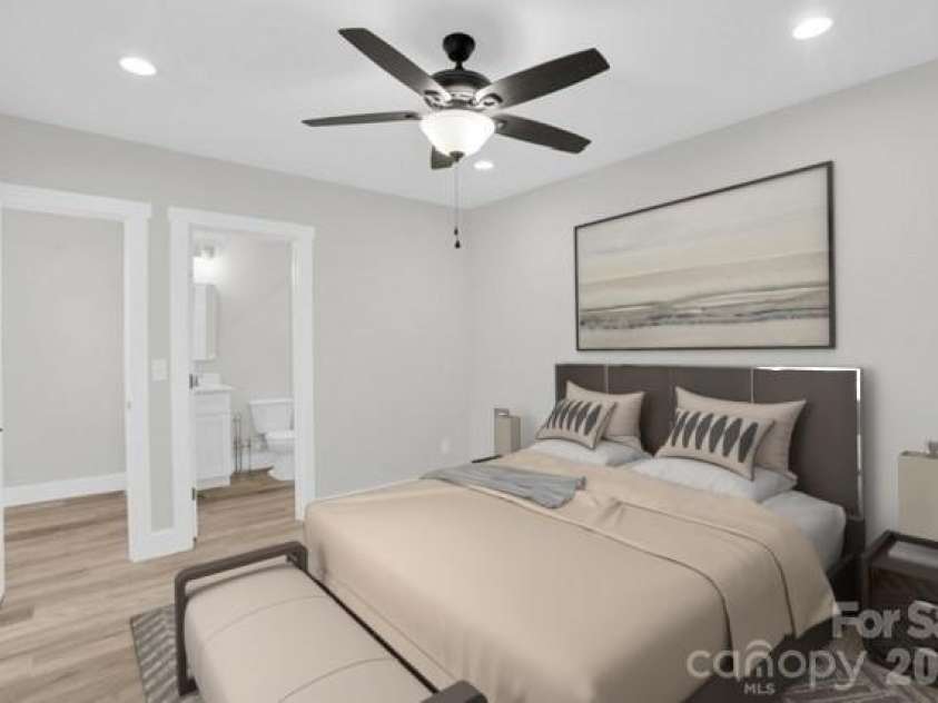 2414 Dickens Avenue, Charlotte, NC 28208.  MLS# CAR4325428, YatesRealty ID 2350. Primary Bedroom virtually staged
