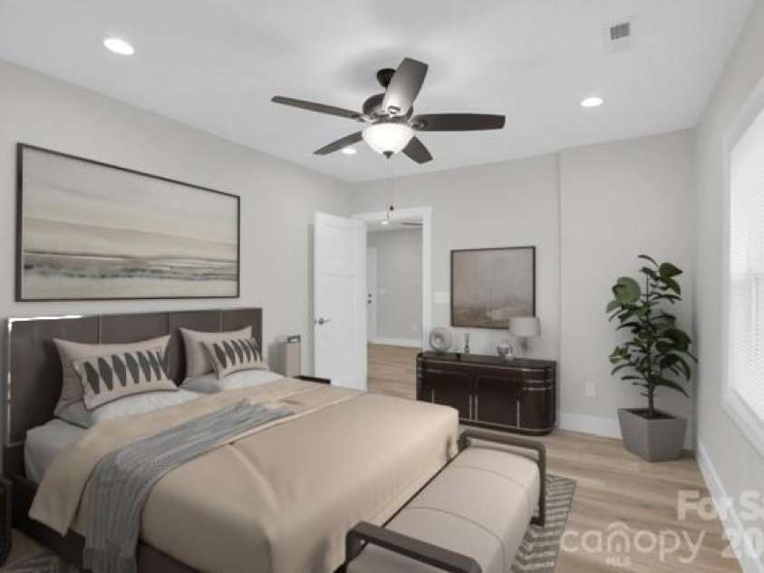 2414 Dickens Avenue, Charlotte, NC 28208.  MLS# CAR4325428, YatesRealty ID 2350. Primary Bedroom virtually staged