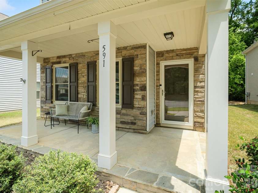 591 Stockton Way, Rock Hill, SC 29732.  MLS# CAR4380260, YatesRealty ID 23508. Front Porch
