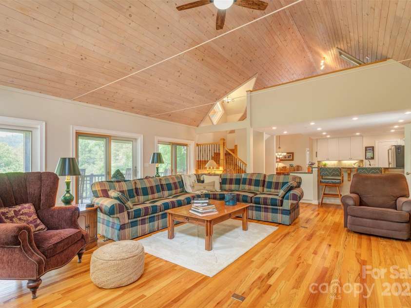 65 Hillcrest Drive, Weaverville, NC 28787.  MLS# CAR4275915, YatesRealty ID 23514. Open floor plan with beautiful views out every window