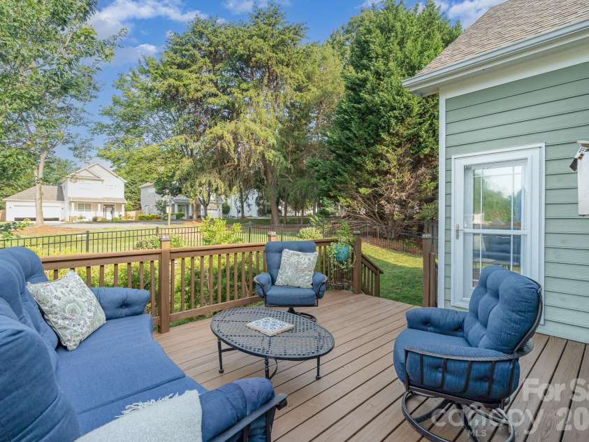 20314 Colony Point Lane, Cornelius, NC 28031.  MLS# CAR4307478, YatesRealty ID 23530. Freshly stained & sealed deck