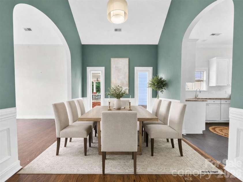 20314 Colony Point Lane, Cornelius, NC 28031.  MLS# CAR4307478, YatesRealty ID 23530. Staged Dining Room