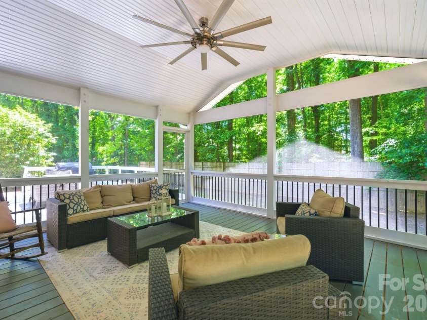 6217 Eagle Claw Court, Mint Hill, NC 28227.  MLS# CAR4382735, YatesRealty ID 23540. Large Screened Porch Overlooking Private Back Yard