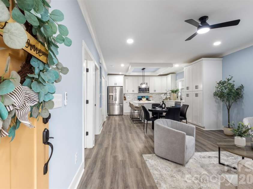 305 Henry Street, Belmont, NC 28012.  MLS# CAR4340496, YatesRealty ID 23556. View upon front door entrance 