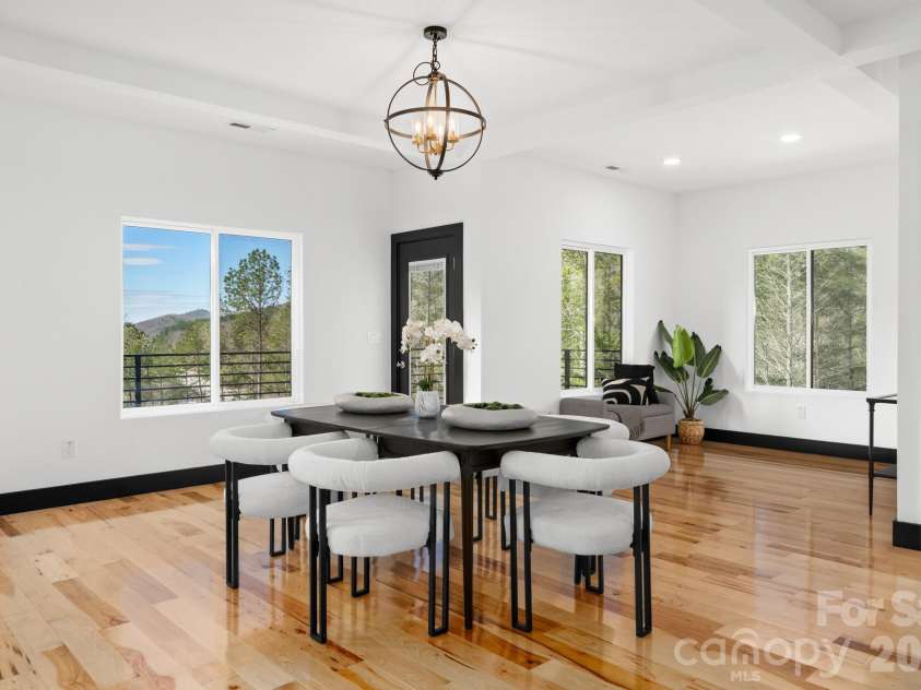 74 Jeranna Road, Mills River, NC 28759.  MLS# CAR4354656, YatesRealty ID 23556. Dining and extra seating or bar area