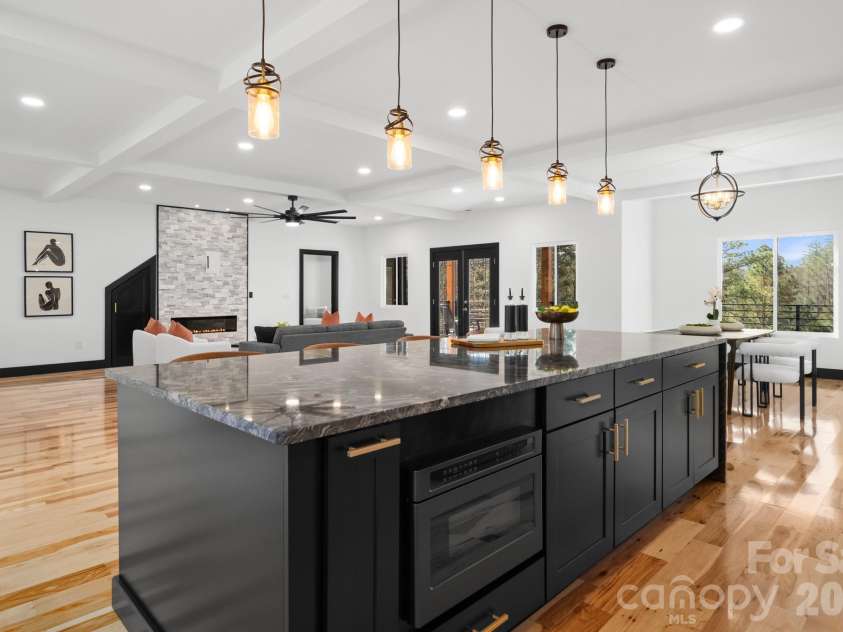 74 Jeranna Road, Mills River, NC 28759.  MLS# CAR4354656, YatesRealty ID 23556. Kitchen island microwave