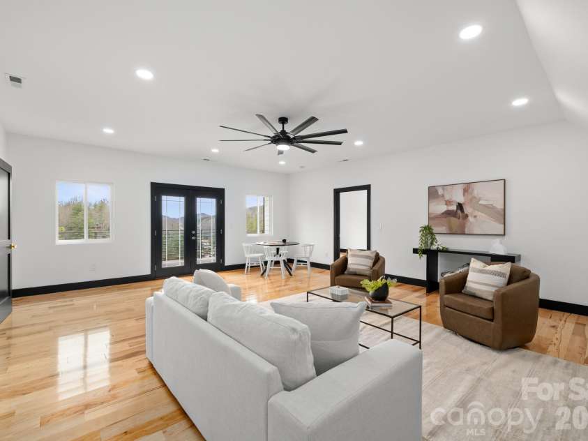 74 Jeranna Road, Mills River, NC 28759.  MLS# CAR4354656, YatesRealty ID 23556. Large open space for game room, living room