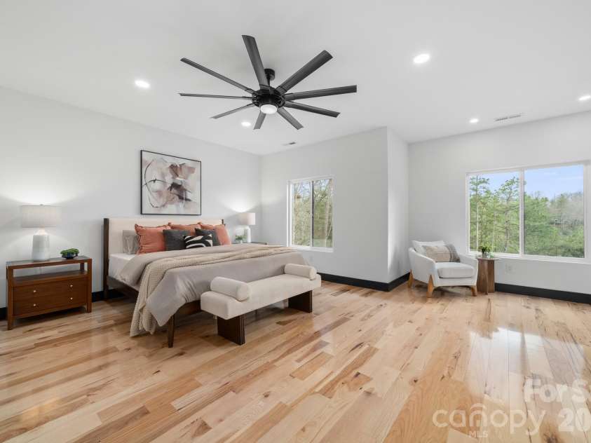 74 Jeranna Road, Mills River, NC 28759.  MLS# CAR4354656, YatesRealty ID 23556. Primary bedroom with mountain views