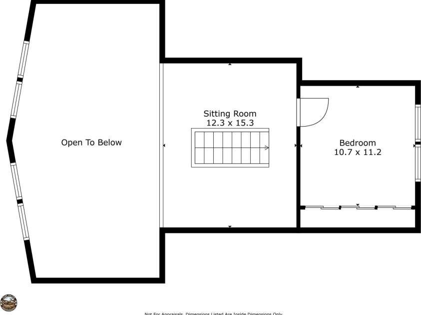 126 Sleeping Bear Lane, Lake Lure, NC 28746.  MLS# CAR4276702, YatesRealty ID 2357. Upstairs Floorplan