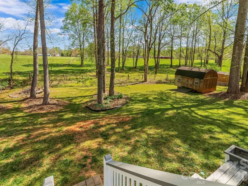 1548 Castell Lane, Hickory, NC 28601.  MLS# CAR4378823, YatesRealty ID 23578. View from the deck to the backyard 