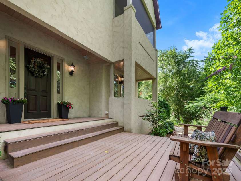 102 Gap Creek Road, Fletcher, NC 28732.  MLS# CAR4275624, YatesRealty ID 23580. Front Porch, Front Door, Main Level  Private Bedroom Balcony