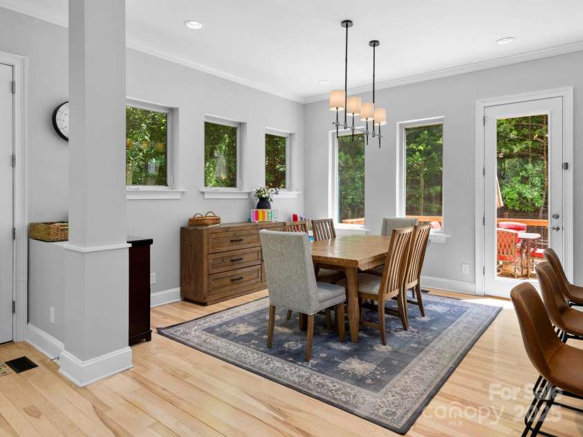 102 Gap Creek Road, Fletcher, NC 28732.  MLS# CAR4275624, YatesRealty ID 23580. Open Dinning Room w/ Open Kitchen Acces That Leads To An Entertainment Side Deck. Perfect for Grilling.